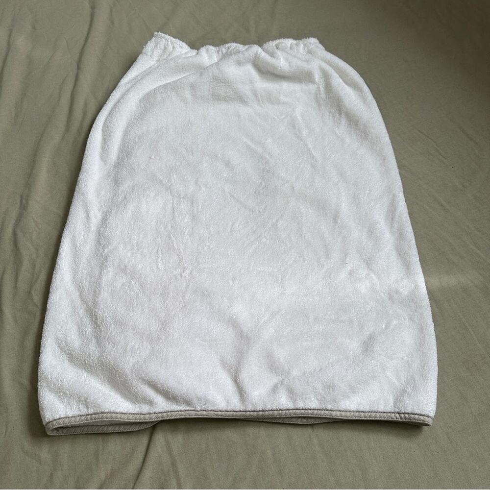 Boll & Branch S/M Organic Cotton White Terry Cloth Women's Towel Wrap Robe - Picture 8 of 8